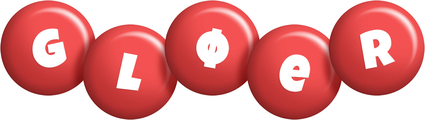 Gløer candy-red logo
