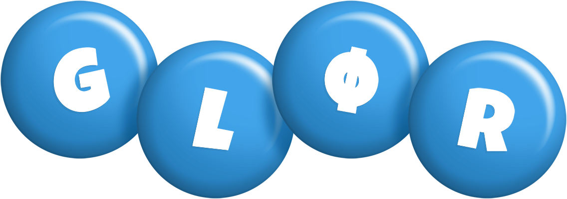 Glør candy-blue logo
