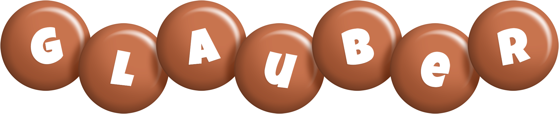 Glauber candy-brown logo