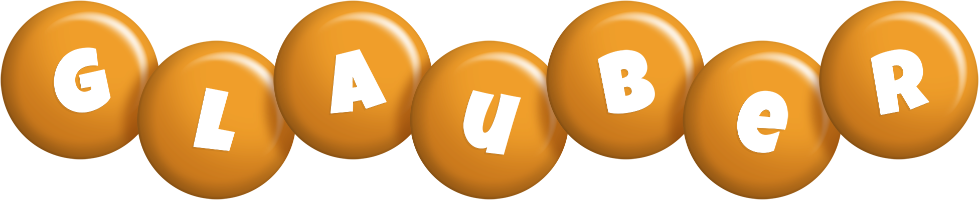Glauber candy-orange logo