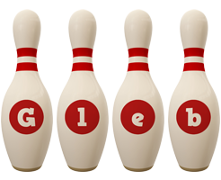 Gleb bowling-pin logo