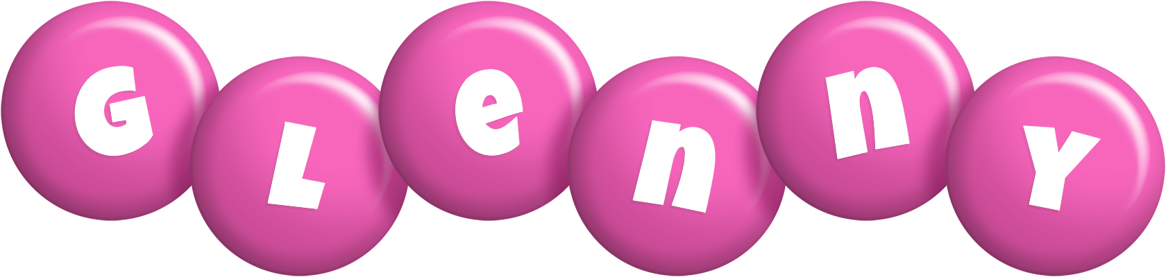 Glenny candy-pink logo