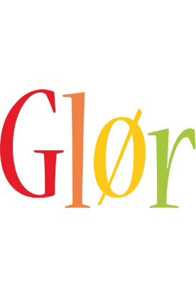 Glør birthday logo