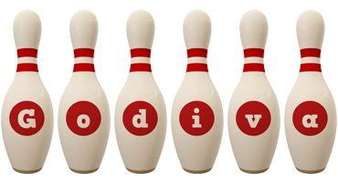 Godiva bowling-pin logo