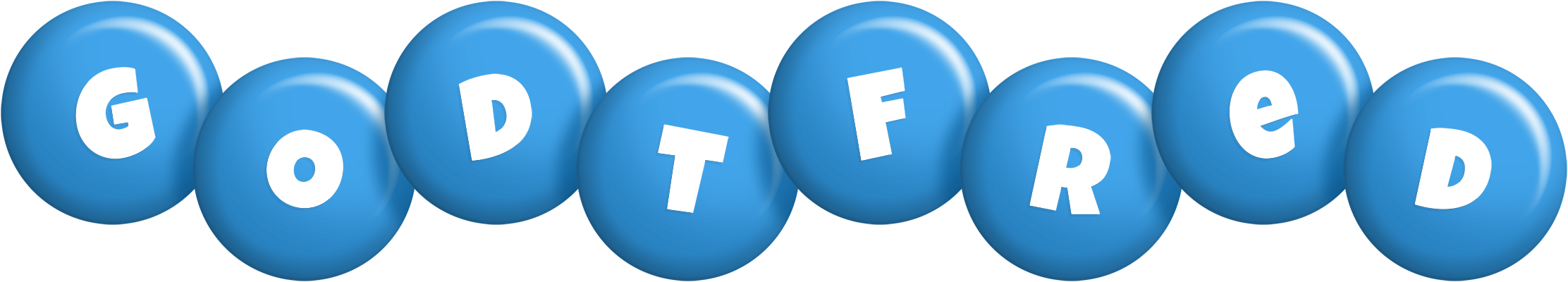 Godtfred candy-blue logo