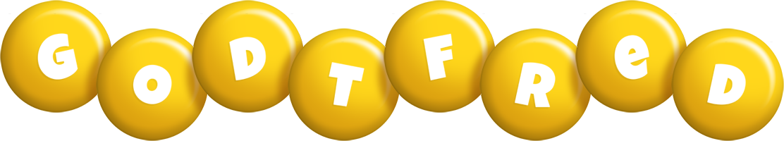 Godtfred candy-yellow logo
