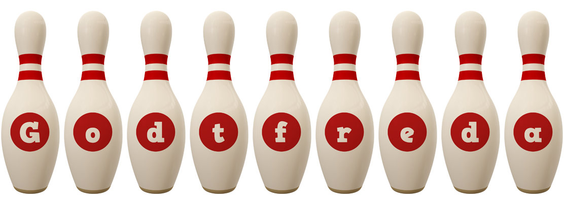 Godtfreda bowling-pin logo