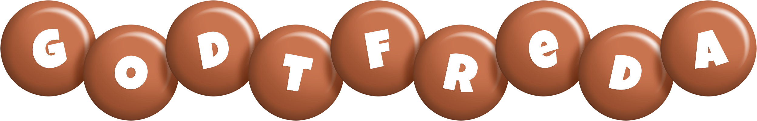 Godtfreda candy-brown logo