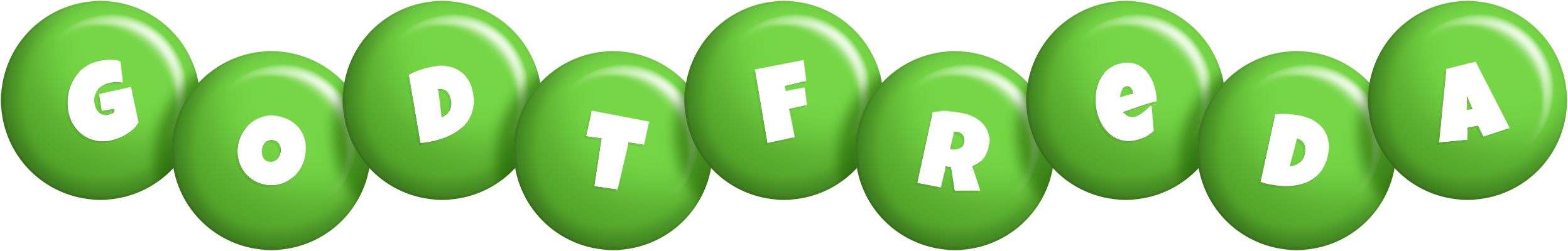 Godtfreda candy-green logo