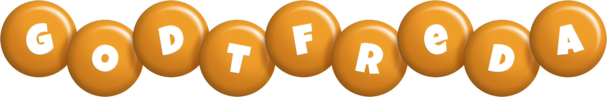 Godtfreda candy-orange logo