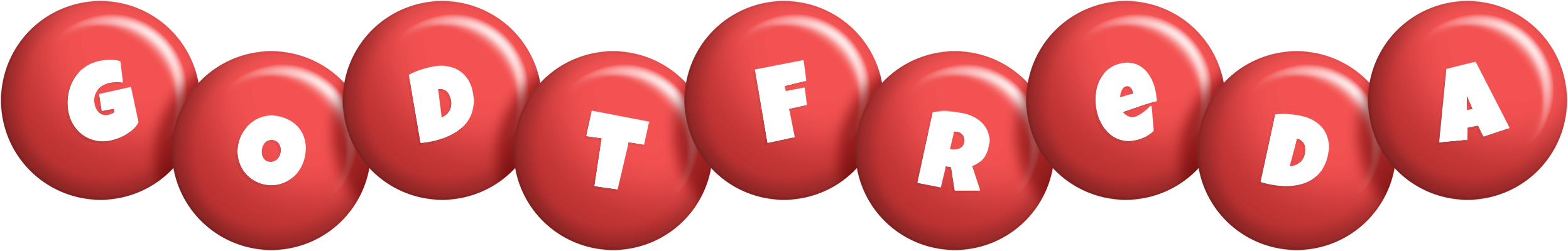 Godtfreda candy-red logo