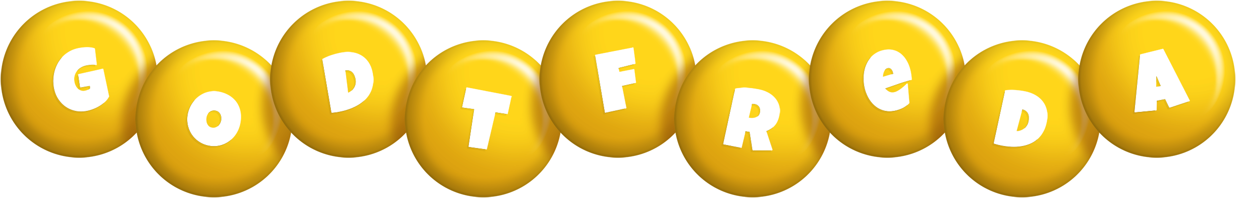 Godtfreda candy-yellow logo