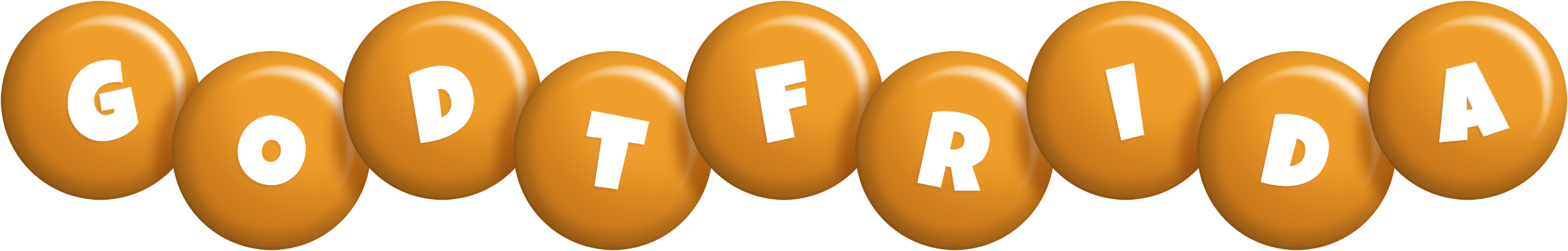 Godtfrida candy-orange logo