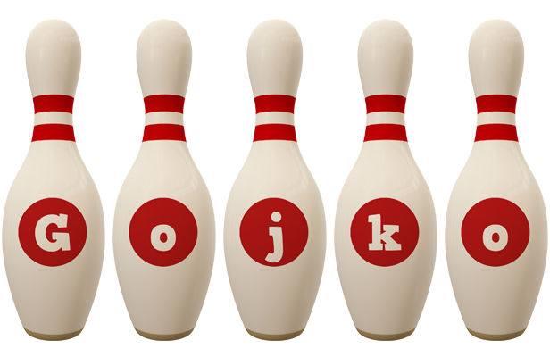Gojko bowling-pin logo