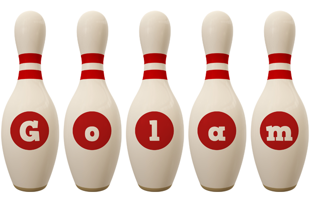 Golam bowling-pin logo