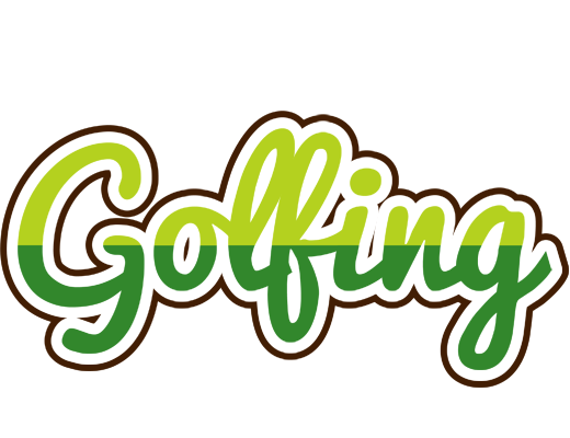 GOLFING logo effect. Colorful text effects in various flavors. Customize your own text here: https://www.textgiraffe.com/logos/golfing/
