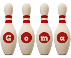 Goma bowling-pin logo