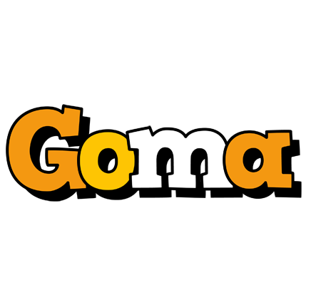 Goma cartoon logo