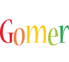 Gomer birthday logo