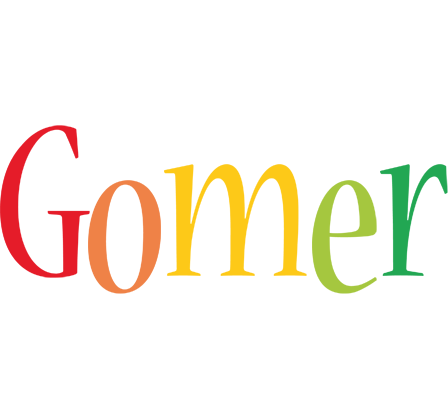 Gomer birthday logo