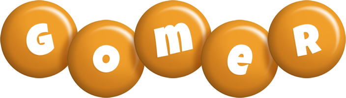 Gomer candy-orange logo