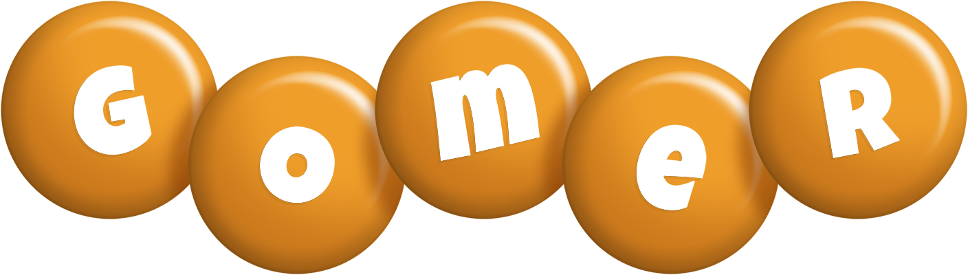 Gomer candy-orange logo