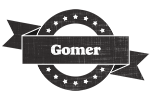 Gomer grunge logo