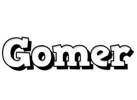 Gomer snowing logo