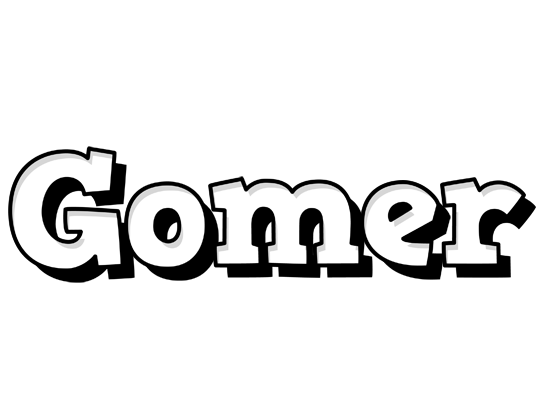 Gomer snowing logo