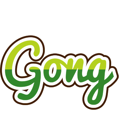 Gong golfing logo