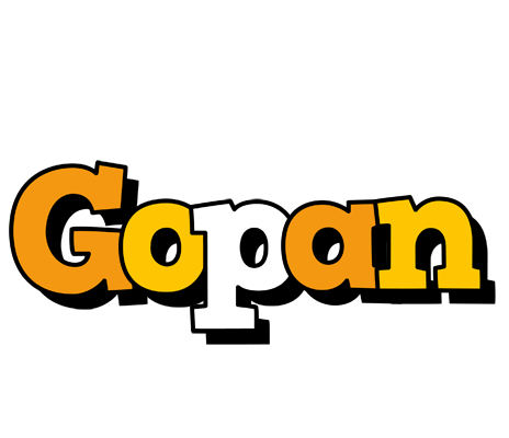 Gopan cartoon logo