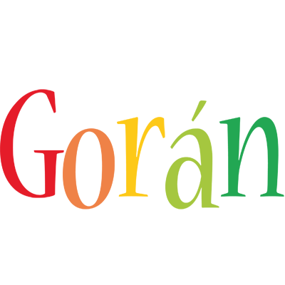 Gorán birthday logo