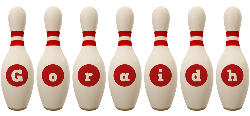 Goraidh bowling-pin logo