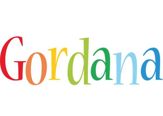 Gordana birthday logo