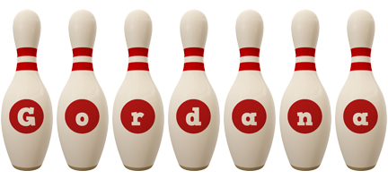 Gordana bowling-pin logo