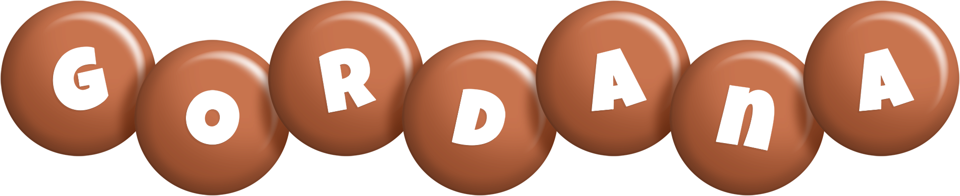 Gordana candy-brown logo