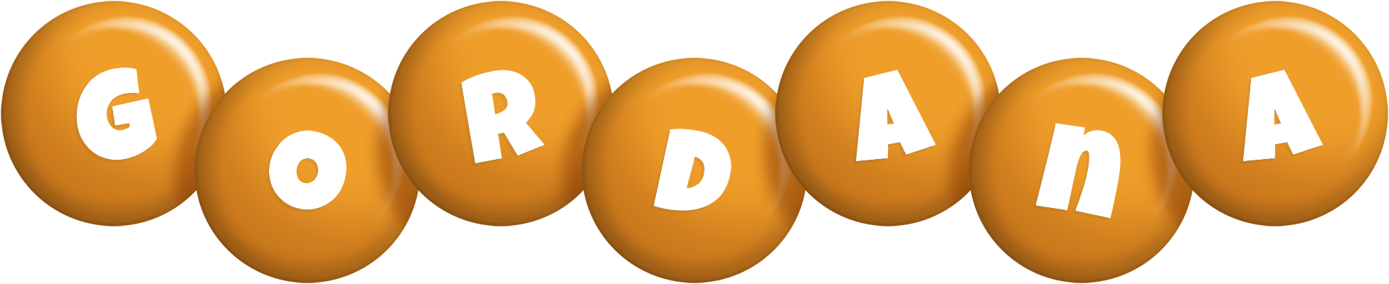 Gordana candy-orange logo