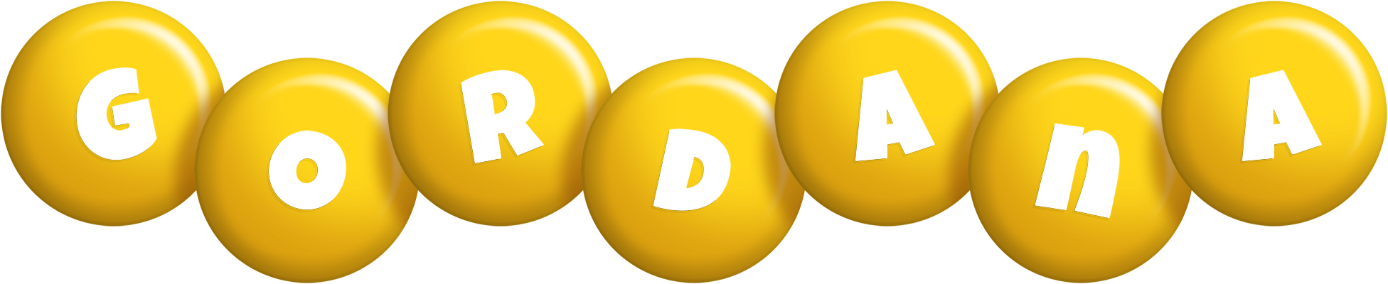 Gordana candy-yellow logo