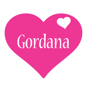 Gordana love-heart logo