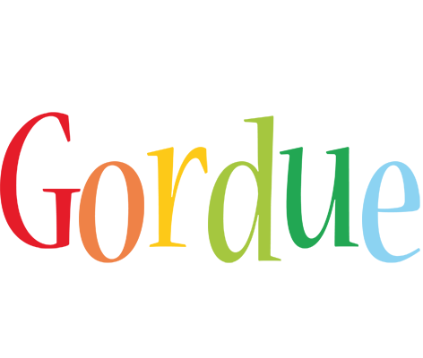 Gordue birthday logo