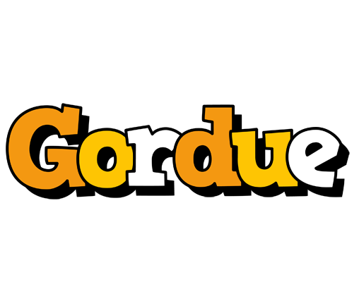 Gordue cartoon logo