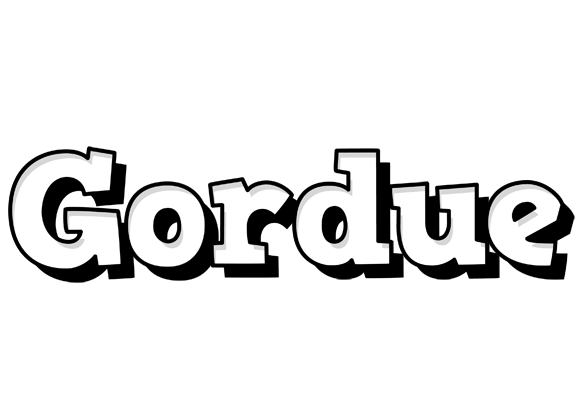 Gordue snowing logo