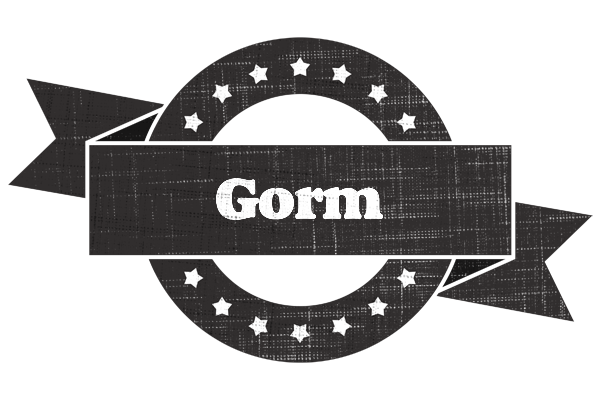 Gorm grunge logo