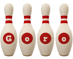 Goro bowling-pin logo