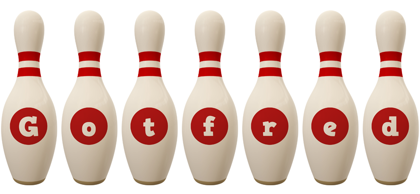 Gotfred bowling-pin logo