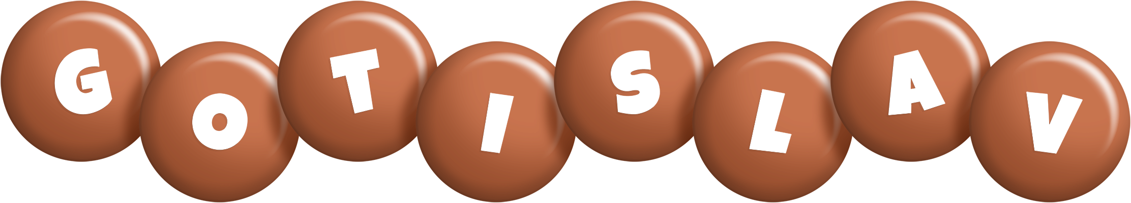 Gotislav candy-brown logo
