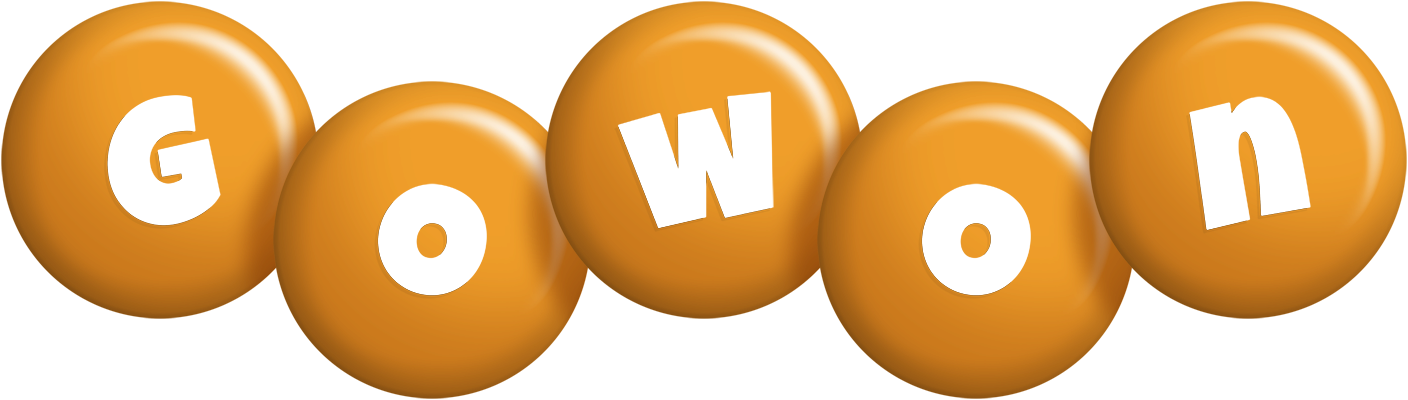 Gowon candy-orange logo