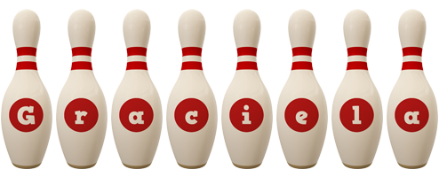 Graciela bowling-pin logo