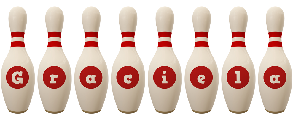 Graciela bowling-pin logo