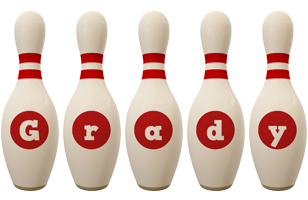 Grady bowling-pin logo